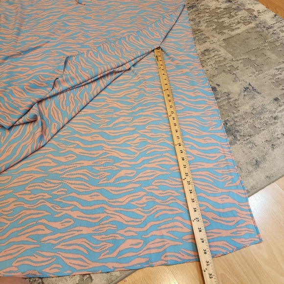 NWT BuddyLove Caftan Maxi Dress Flowy Blue Peach Coral Size S/M - Picture 15 of 16